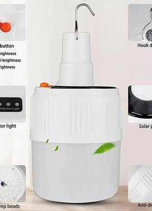 🔦 ліхтар лампа для кемпінгу solar emergency charging lamp  фонарь 🔦2 фото