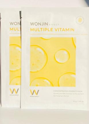 Витаминная тканевая маска для лица wonjin effect multiple vitamin mask1 фото
