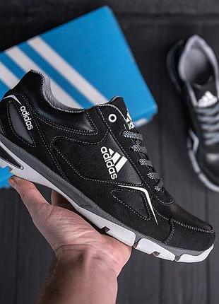 Мужские кожаные кроссовки adidas tech flex