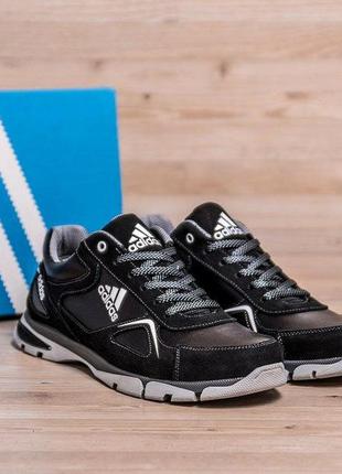 Чоловічі шкіряні кросівки adidas tech flex4 фото