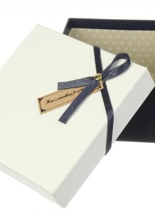 Подарункові коробки квадратні білі з бантом (комплект 3 шт), розм.l: 22*22*10 cм3 фото