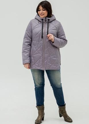 Куртка жіноча, на весну або осінь, з капюшоном, великих розмірів