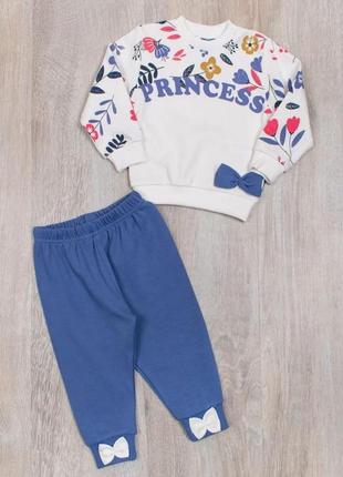 Комплект ясельний костюм для дівчинки 74,80,86,92 см