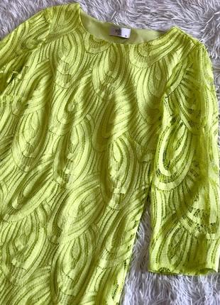 Кружевное платье wallis лимонного цвета