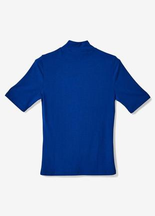 Синяя футболка в рубчик с кольцом/водолазка со змейкой jennyfer5 фото
