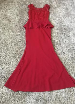 Вечернее красное платье4 фото