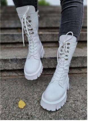 Ботинки натуральная кожа р 39 белые