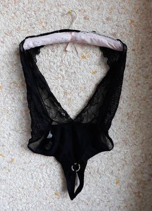 Жіноче боді сітка мереживне прозоре чорне  еротична жіноча білизна чорне з розрізом сексуальна3 фото