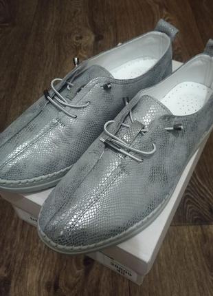 Кожаные мокасины 40 р 25.5 см