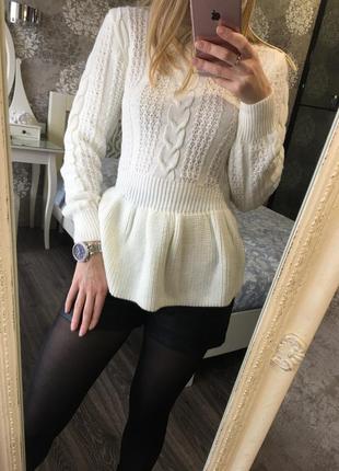 Свитер в косы