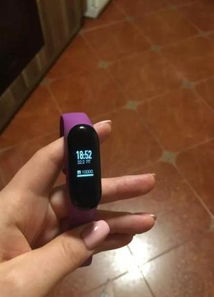 Ремешок mi band 3 mi band 4 mijobs фиолетовый3 фото