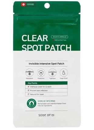 Some by mi, 30 days miracle clear spot patch, патчи против акне, 18 шт.