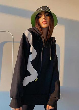 Худі оверсайз з принтом 7