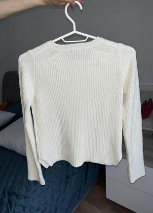 Белый молочный джемпер свитер свитер s5 фото
