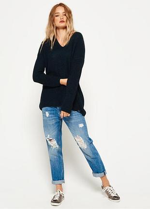 Джемпер бойфренд оверсайз с удлиненной спинкой superdry