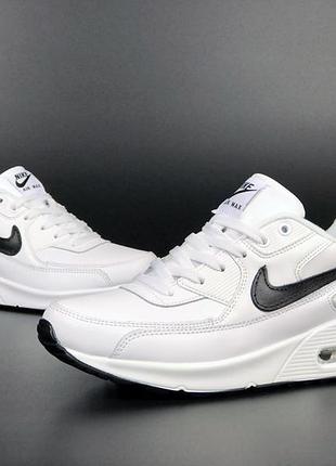 Кросівки білі для чоловіків та хлопців/ кросівки ніке для чоловіків/ демісезон спортивне чоловіче взуття