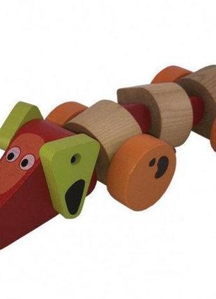 Дерев'яна каталка такса каталка cubika 13623