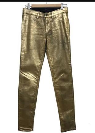 Джинсы skinny черные брюки золото золотистые7 фото