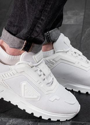 Кроссовки prada prax 1 white
