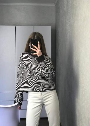 🤍светрик в смужку  оверсайз h&m  s/m