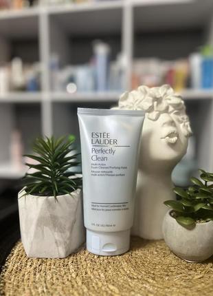 Оригінал пінка для вмивання і очищуюча маска estee lauder perfectly clean multi-action foam cleanser purifying mask оригинал средство для умывания1 фото