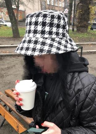 Панама панамка кепка бейсболка шляпка шапка черная белая чорна біла шапка шапочка капелюх