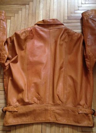 Стильная винтажная куртка . натуральная кожа .6 фото