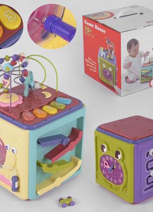 Логічний куб 01522 (6) звукові та світлові ефекти, мелодії, в коробці