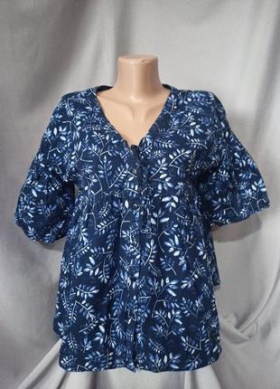 Вільна блузка бавовна рукав ліхтарик