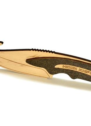 Нож - крюк black hook knife деревянный с крюком из игры counter-strike cs go кс го нож из дерева2 фото