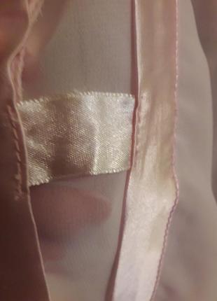 Нежная бледно-розовая блузочка с атласным декором, 46-48,4 фото