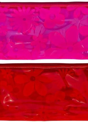 Пенал-косметичка силіконова color квіти, букви 22х10,5см арт.23560-22 фото