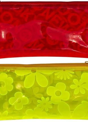 Пенал-косметичка силіконова color квіти, букви 22х10,5см арт.23560-24 фото