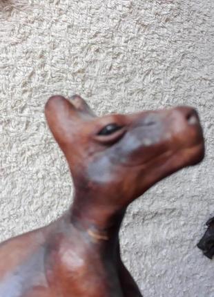 Статуетка кенгуру, шкіра, ручна робота6 фото