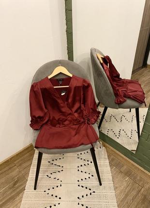 Новая атласная блуза на запах от new look🌿