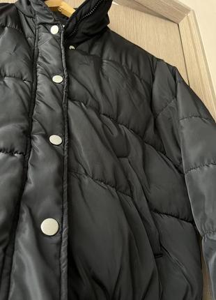 Черная курточка дутая стеганая3 фото