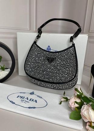 Сумка prada cleo satin bag with crystals