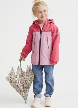 Демисезонная куртка водонепронецаемая на флисе h&m 2-4,4-6 лет