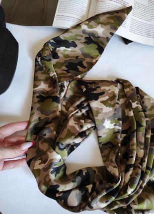 Шарф зелений / аксесуар на шию, сумку / шарфик