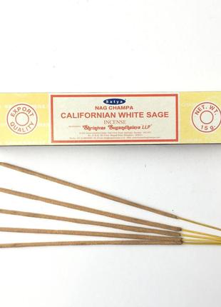 Пыльцовое благовоние californian white sage калифорнийский белый шалфей satya масала благовоние 15 гр 32466 -11 фото