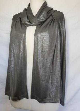 Новый блестящий женский серебристый пиджак, жакет, блайзер,  кардиган, накидка блуза, блузка, кофта3 фото