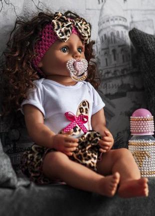 Кукла реборн reborn мулатка npk doll силиконовая 55 см