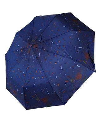 Жіноча парасолька напівавтомат max з яскравими барвистими принтами на 9 спиць, 3058-23 фото