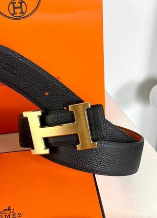 Ремінь пояс паcок в стилі hermes двосторонній двухстронний2 фото