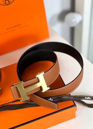 Ремінь пояс паcок в стилі hermes двосторонній двухстронний6 фото