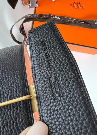 Ремінь пояс паcок в стилі hermes двосторонній двухстронний7 фото