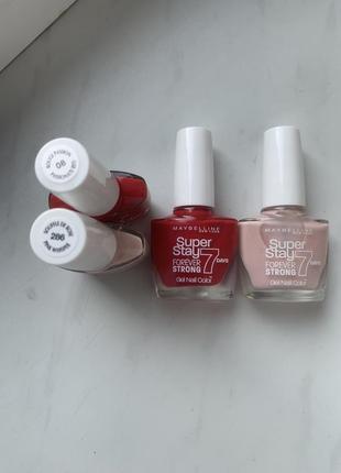 Лак для нігтів стійкий maybelline new york forever strong super stay 7 days gel nail color