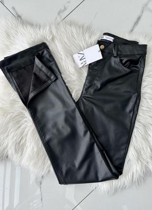 Брюки zara искусственная кожа 38eur5 фото