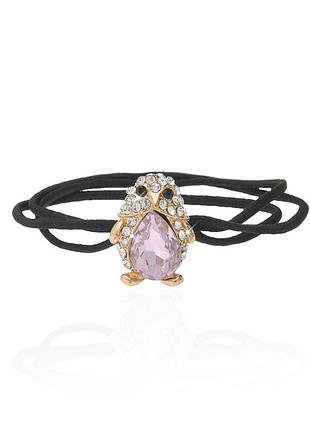 Гумка для волосся потрійна тонка з прикрасою 746503