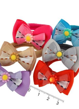 Резинка для волос микрофибра с бантиком 9813